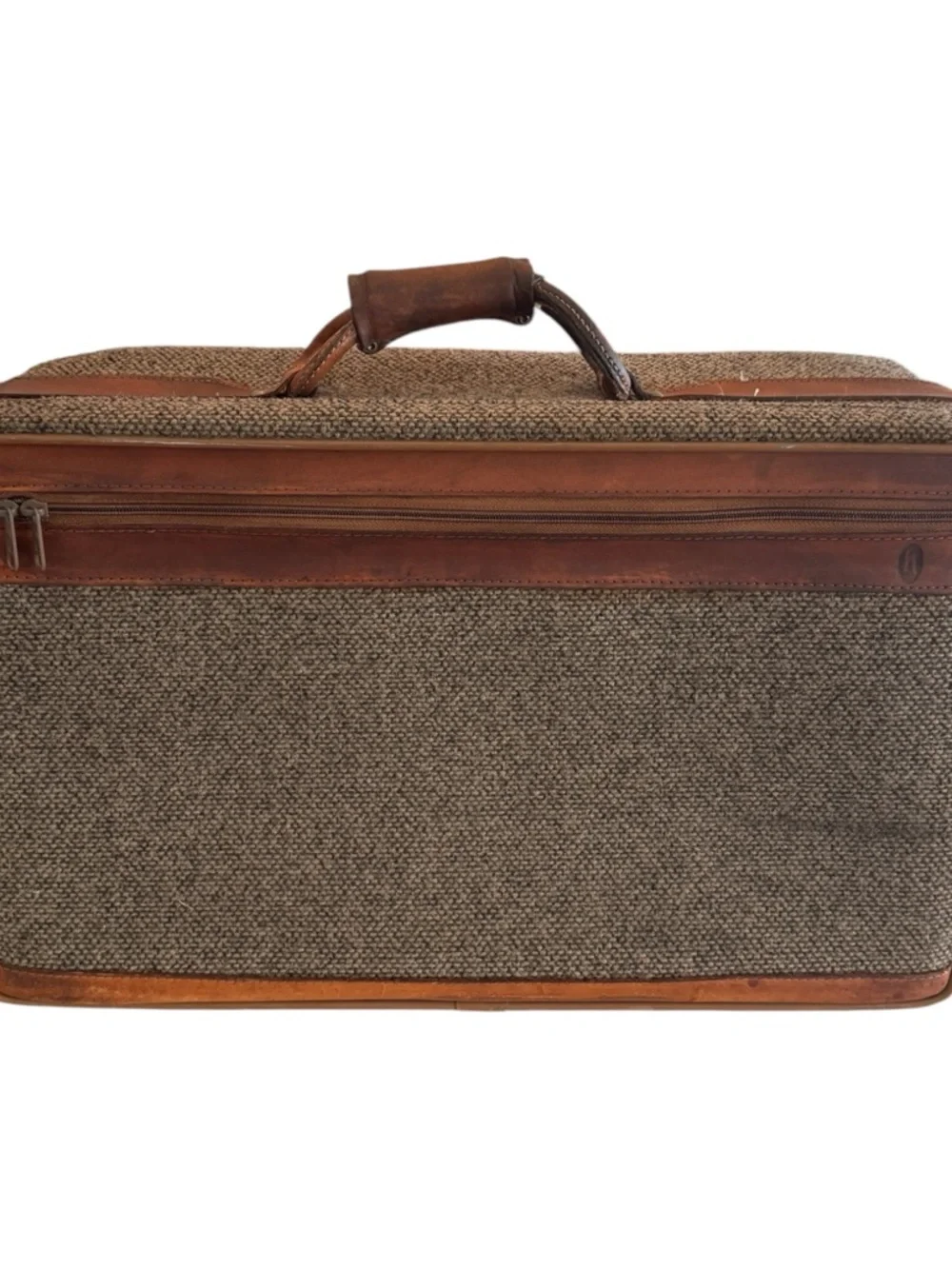 Vintage Hartmann Luggage 21 Carry On Suitcase Tweed & Leather Luggage